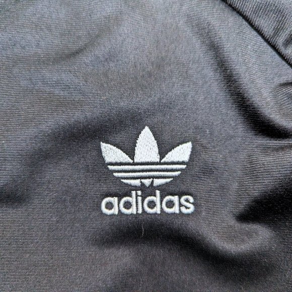 Adidas Womens Large Superstar Black & White Full Zip Trefoil Track Jacket - Picture 9 of 15